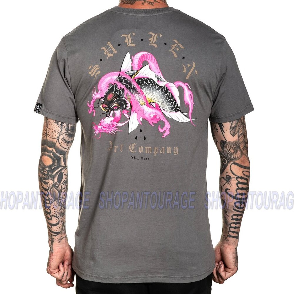 Sullen Art Collective Dragon Koi Premium SCM3316 Short Sleeve T-shirt For Men